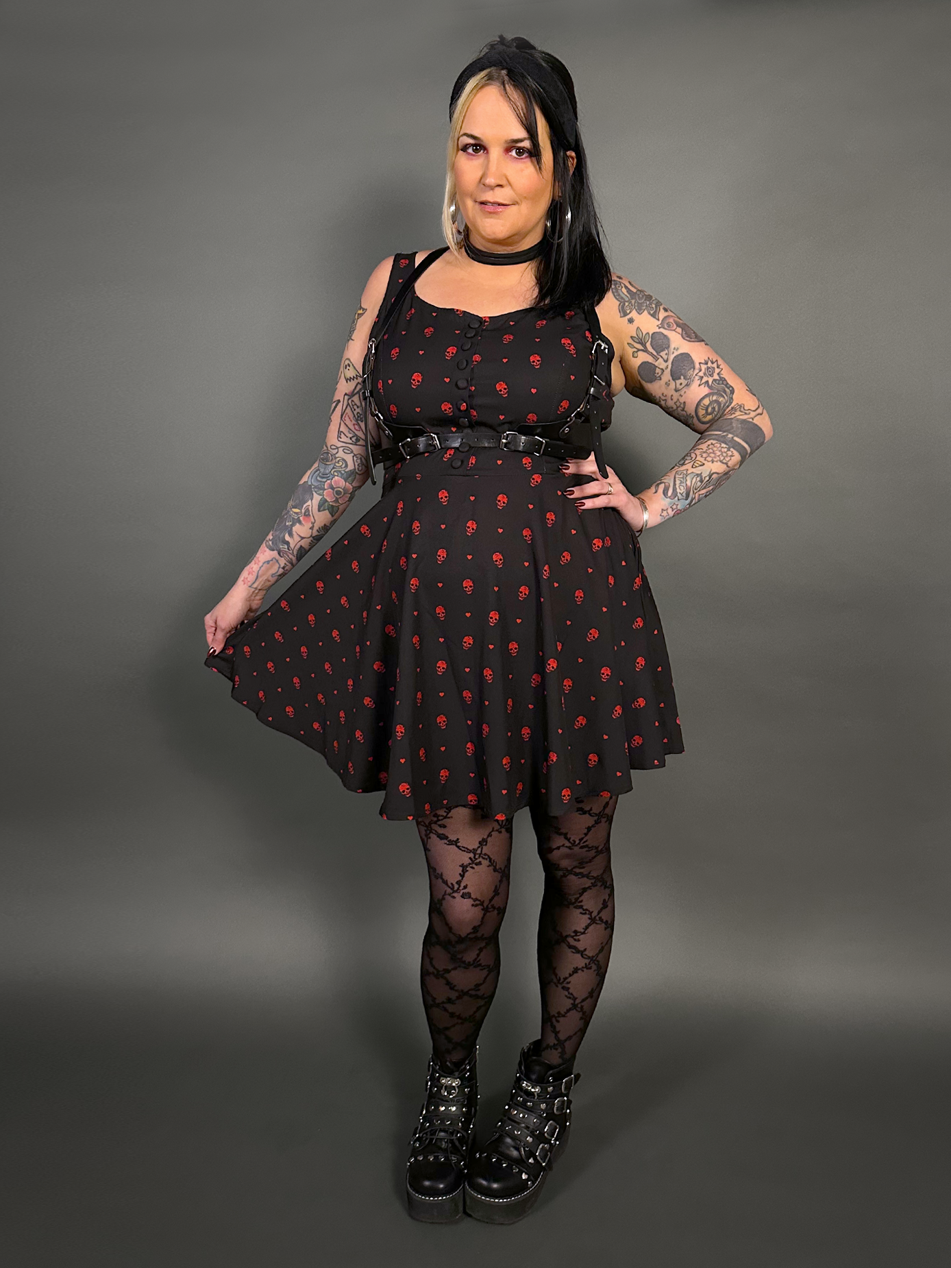 Floral Criss Cross Pattern Tights by Pamela Mann Made in Italy