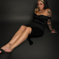 Bat Collar Vintage Style Wiggle Dress - Goth / Halloween by Timeless London