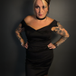 Bat Collar Vintage Style Wiggle Dress - Goth / Halloween by Timeless London