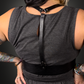 Black Quality PU Leather Classic Punk / Goth Strap Buckle Harness Belt