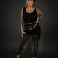 Distressed Ripped Charcoal Stretch Leggings in Charcoal - Goth | Punk | Emo