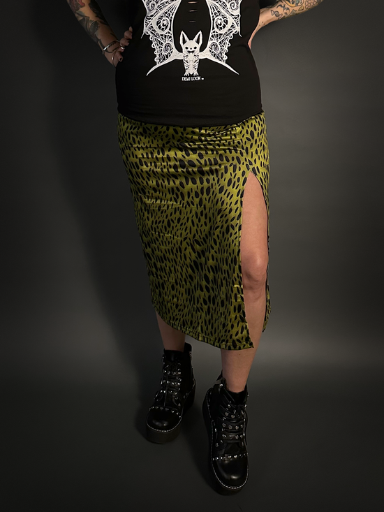 Rainbow Animal Print Stretch Lycra Skirt main image 1