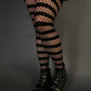 Horizontal Stripe Fishnet Tights by Pamela Mann Made in Italy
