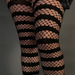 Horizontal Stripe Fishnet Tights by Pamela Mann Made in Italy