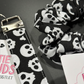 Katie Clouds Scrunchie & Keychain Wristlet Set - Skulls - Hand Made in England