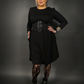 Outfit Set -  Long Sleeve Ribbed Babydoll Dress & Three O-ring Front Detail Corset Belt