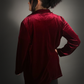 Outfit Set - Asymmetrical Midi Skirt in Black & Vintage Style Velvet Blazer in Burgundy