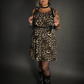 Outfit Set - Leopard Print Lightweight Stretch Dress with Pockets & Black Shoulder Harness Belt