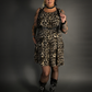 Outfit Set - Leopard Print Lightweight Stretch Dress with Pockets & Black Shoulder Harness Belt