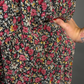 Outfit Set - Lined Ruffled Square Neck Floral Print Babydoll Dress & Chevron Knit Tights by Pamela Mann