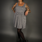 Outfit Set - Tommyrot Checkered Skater Dress & 50 Denier Black Tights by Pamela Mann