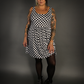 Outfit Set - Tommyrot Checkered Skater Dress & 50 Denier Black Tights by Pamela Mann