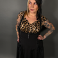 Outfit Set - Tommyrot High Waist Skirt with Shoulder Straps & Leopard Isabel Top by Retrolicious
