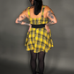 Outfit Set - Tommyrot Mustard Yellow Plaid Mini Swing Dress & Two Buckle Corset Belt