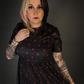 Outfit Set - Tommyrot "Hearts & Skulls" Skater Dress & Rose & Skull Tights by Pamela Mann