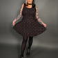 Outfit Set - Tommyrot "Hearts & Skulls" Sleeveless Mini Swing Dress & Black Tights by Pamela Mann