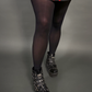 Outfit Set - Tommyrot "Hearts & Skulls" Sleeveless Mini Swing Dress & Black Tights by Pamela Mann