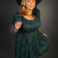 Outfit Set - Tommyrot "Lady Luck" Short Sleeve Skater Dress in Green & Classic Black Harness Belt