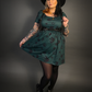 Outfit Set - Tommyrot "Lady Luck" Short Sleeve Skater Dress in Green & Classic Black Harness Belt