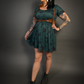 Outfit Set - Tommyrot "Lady Luck" Short Sleeve Skater Dress in Green & Classic Brown Harness Belt