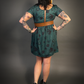 Outfit Set - Tommyrot "Lady Luck" Short Sleeve Skater Dress in Green & Classic Brown Harness Belt