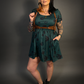 Outfit Set - Tommyrot "Lady Luck" Short Sleeve Skater Dress in Green & Classic Brown Harness Belt