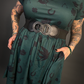 Outfit Set - Tommyrot "Lady Luck" Short Sleeve Skater Dress in Green & Rope Design Corset Belt