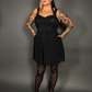 Outfit Set -Tommyrot Corset Dress w/ Faux Leather Straps & Floral Criss Cross by Pamela Mann
