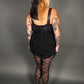 Outfit Set -Tommyrot Corset Dress w/ Faux Leather Straps & Floral Criss Cross by Pamela Mann