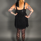 Outfit Set -Tommyrot Corset Dress w/ Faux Leather Straps & Floral Criss Cross by Pamela Mann