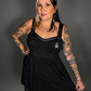 Outfit Set -Tommyrot Corset Dress w/ Faux Leather Straps & Floral Criss Cross by Pamela Mann
