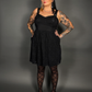 Outfit Set -Tommyrot Corset Dress w/ Faux Leather Straps & Floral Criss Cross by Pamela Mann