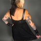 Outfit Set -Tommyrot Corset Dress w/ Faux Leather Straps & Spiderweb Tights by Pamela Mann