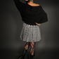 Oversized Dolman Sleeve Off-Shoulder Sweater with Drop V-Neck in Black