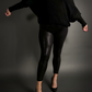Oversized Dolman Batwing Sleeve Sweater with Drop V-Neck in Black