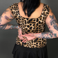 Pinup Style Isabel Stretch Top in Leopard Print by Retrolicious