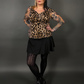 Pinup Style Isabel Stretch Top in Leopard Print by Retrolicious