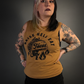 Pyknic "Raise Hell Eat Tacos" Women's T-Shirt Tank Top in Rust Brown
