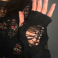 Ripped Lightweight Crop Sweater in Black