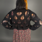 Ripped Lightweight Crop Sweater in Black