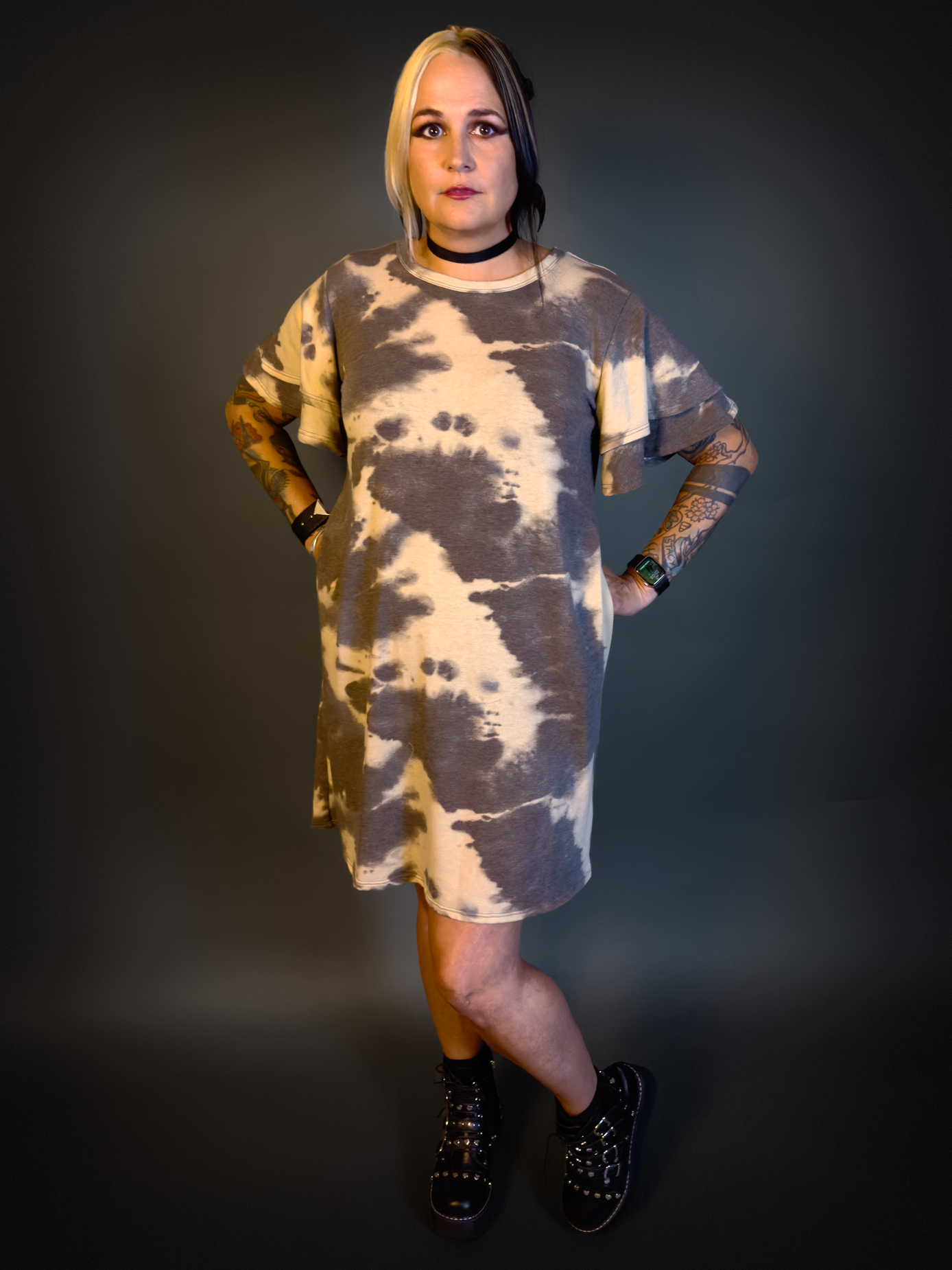 Tie dye dress outlet with pockets