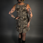 Sleeveless Leopard Print Lightweight Stretch Dress with Pockets