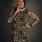 Sleeveless Leopard Print Lightweight Stretch Dress with Pockets