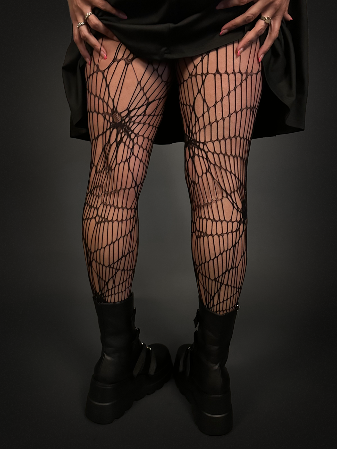 Spider Web Fishnet Tights Pantyhose Stockings - Goth / Punk / Emo Style