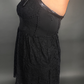 Tommyrot Lace Detail Corset Dress w/ Faux Leather Shoulder Straps in Black