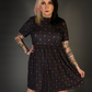 Tommyrot "Hearts and Skulls" Short Sleeve Stretch Skater Dress