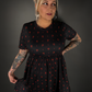 Tommyrot "Hearts and Skulls" Short Sleeve Stretch Skater Dress