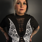 Vampire Lace Wings Slashed Front UNISEX T-Shirt by Demi Loon